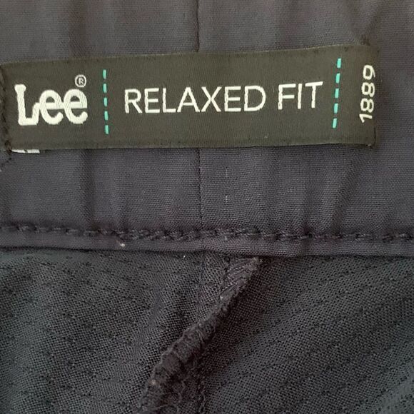 Lee Relaxed Fit Elastic Waist Tie Navy Blue Performance Skirt Sz M/L - Picture 3 of 6